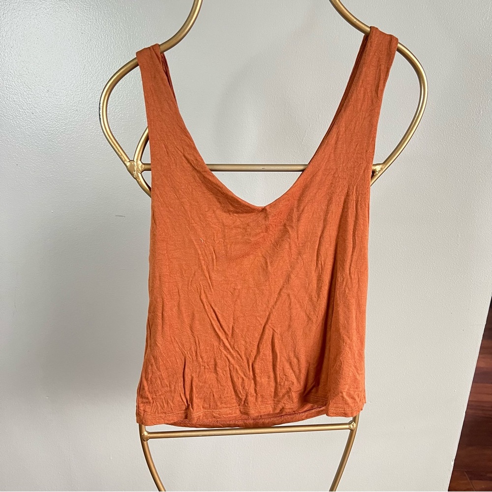 NWOT Originality burnt orange tank top women’s small shirt